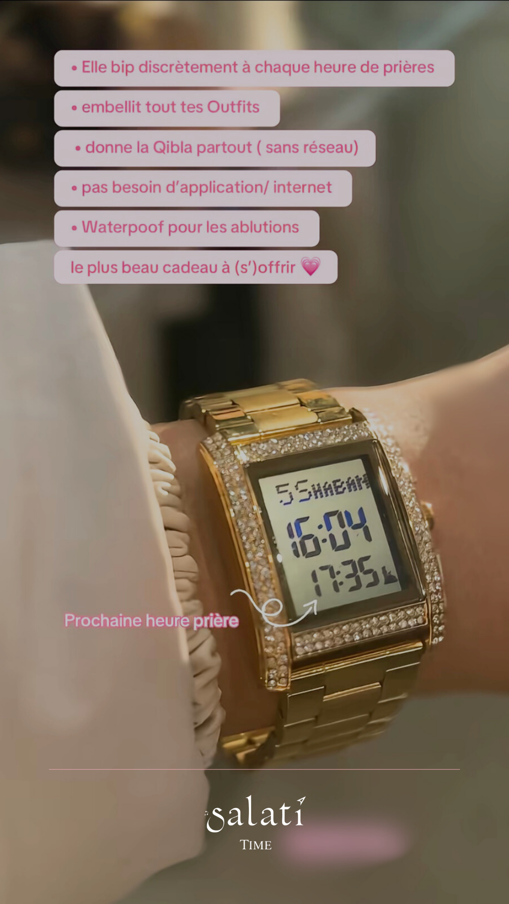 La montre prière Firdaws - Or