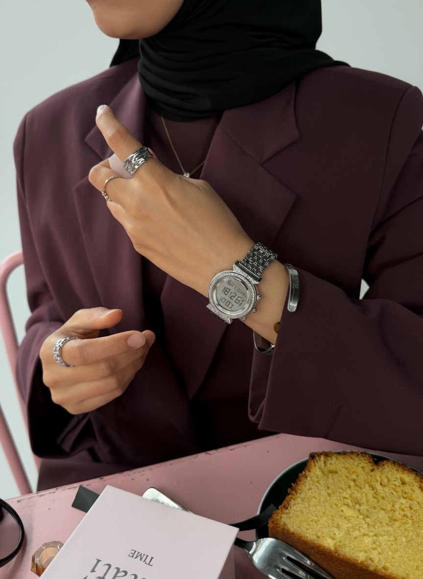 La montre prière Rawdha - Argent