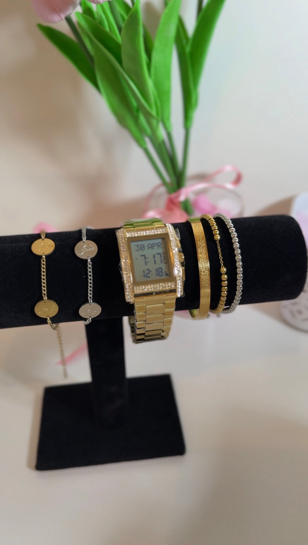 Coffret montre prière & jonc Ayat al Kursi