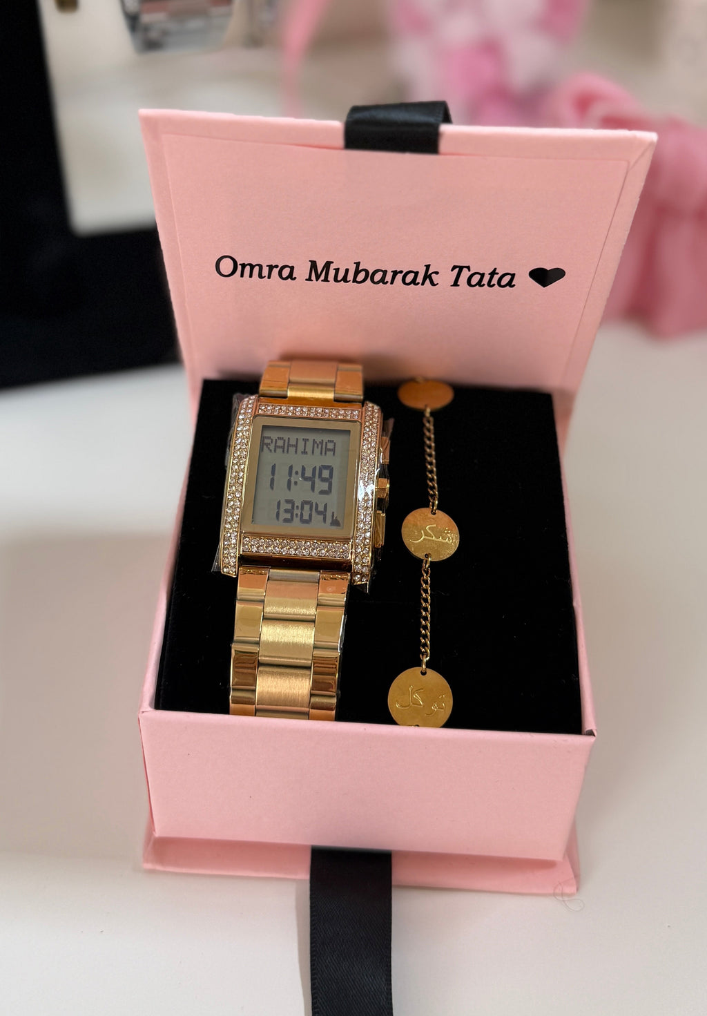 Coffret montre prière & bracelet Bonheur 🌙