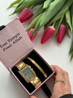 Coffret montre prière & jonc Ayat al Kursi
