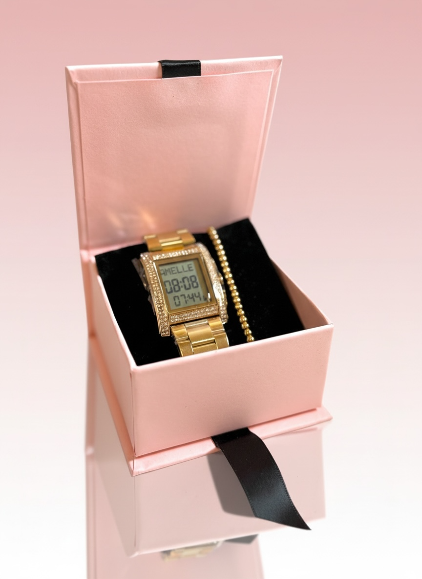 Coffret montre prière & bracelet Tasbih 📿