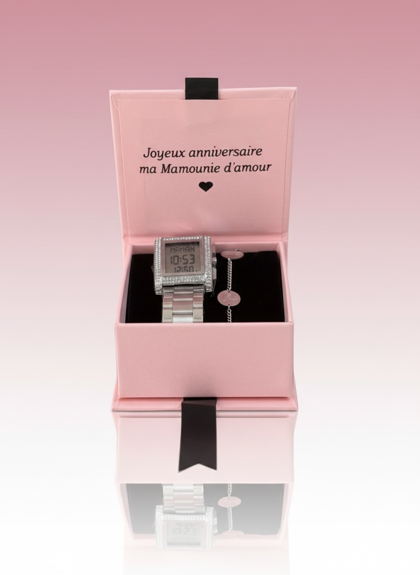 Coffret montre prière & bracelet Bonheur 🌙