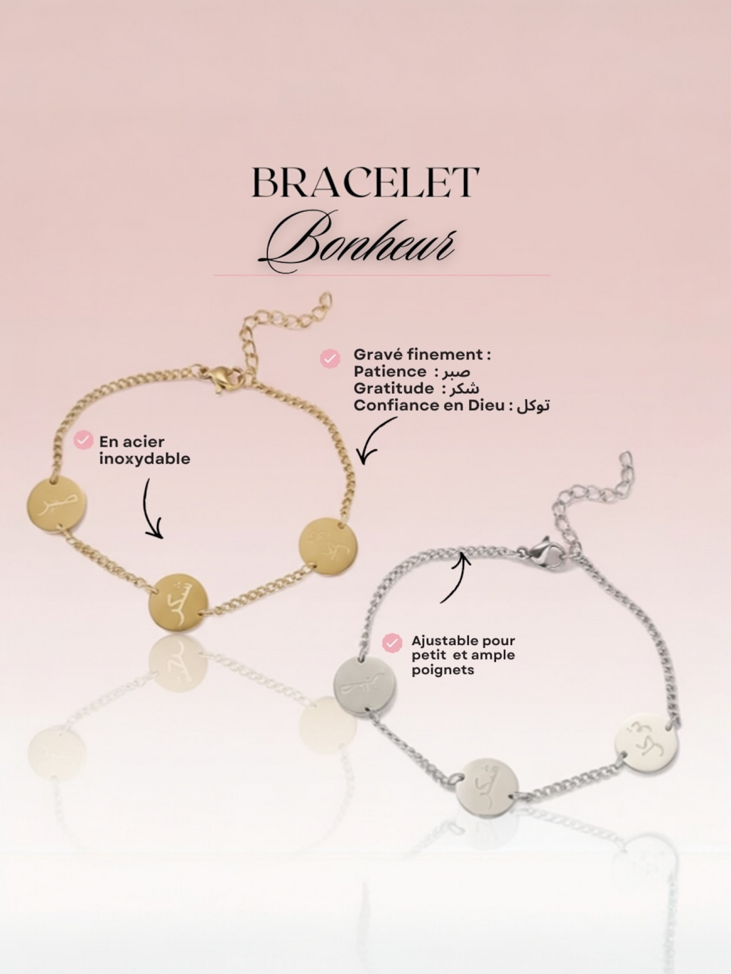 Coffret montre prière & bracelet Bonheur 🌙